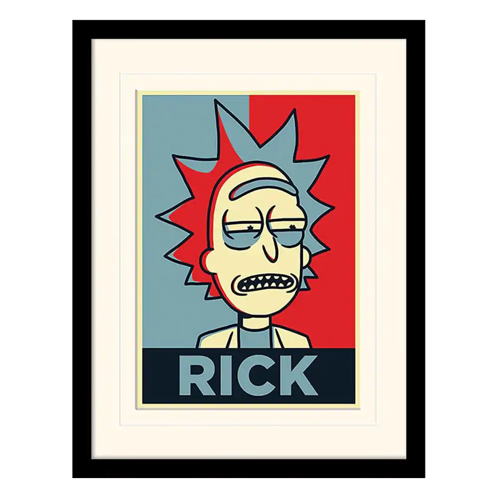 Rick and Morty Collector Print Poster înrămat Campania Rick (fundal alb) poza produsului