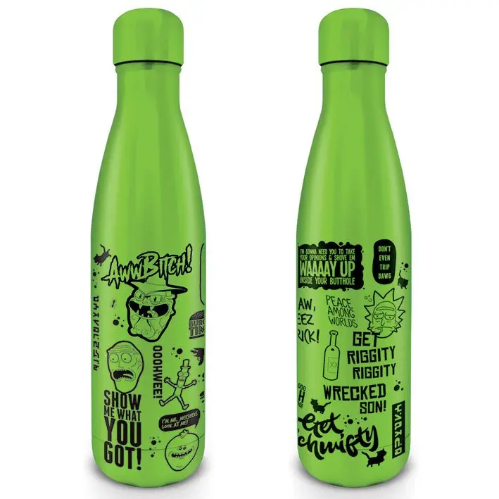 Rick and Morty Sticlă pentru băut cu Citate poza produsului