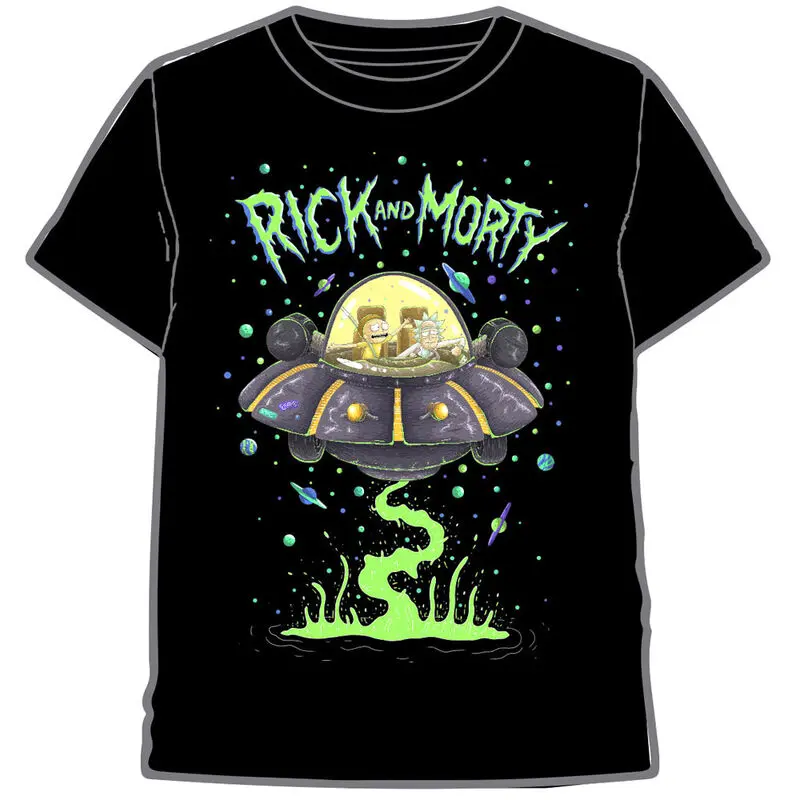 Tricou Adult Rick and Morty Spaceship poza produsului