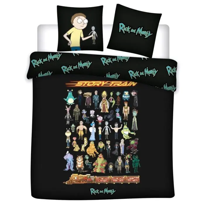 Rick and Morty lenjerie de pat din bumbac poza produsului
