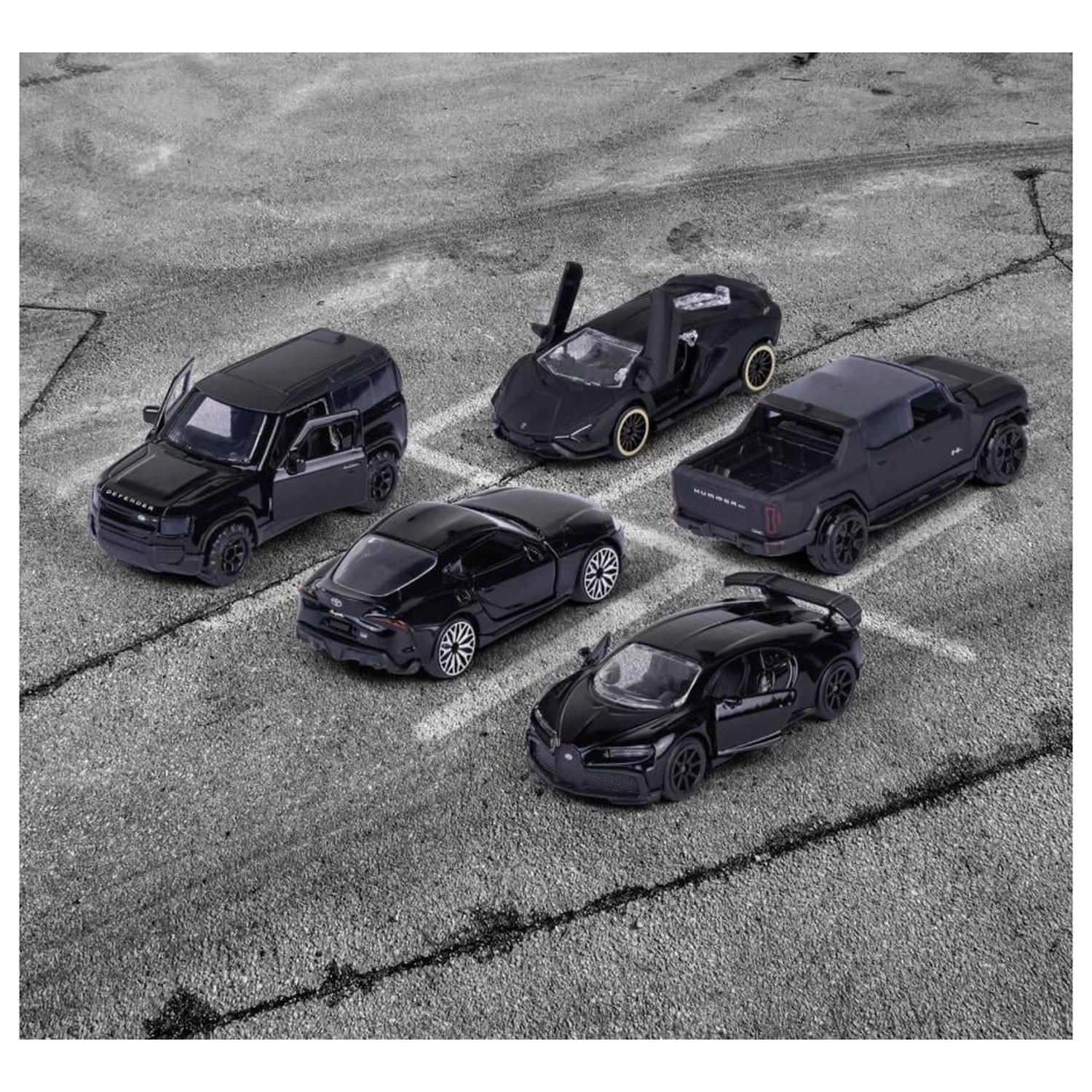RIDE COOL Black Edition Pachet de 5 mașinuțe în miniatură 1:64 poza produsului