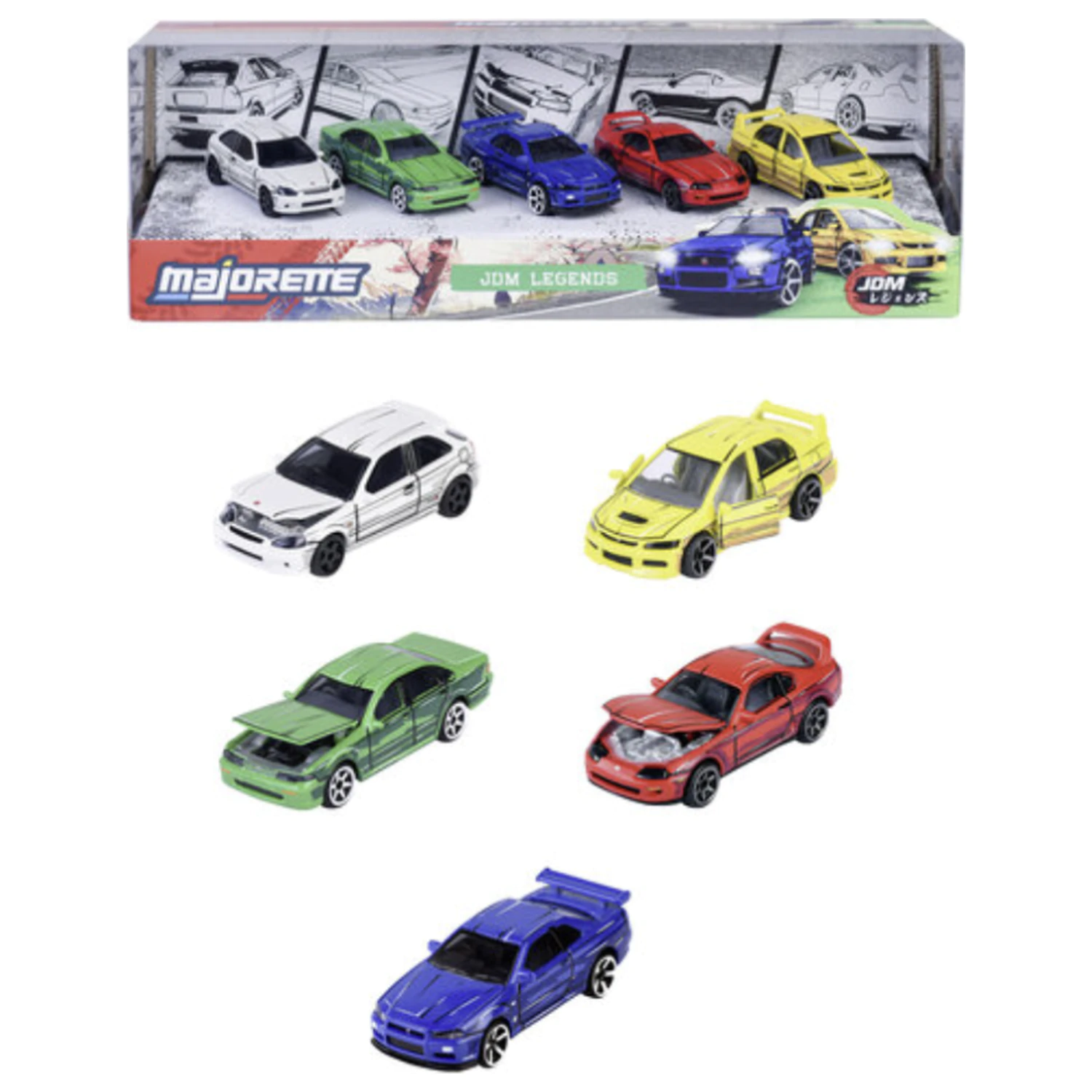 RIDE Wild JDM Legends Set de 5 mașini miniaturi 1:64 poza produsului