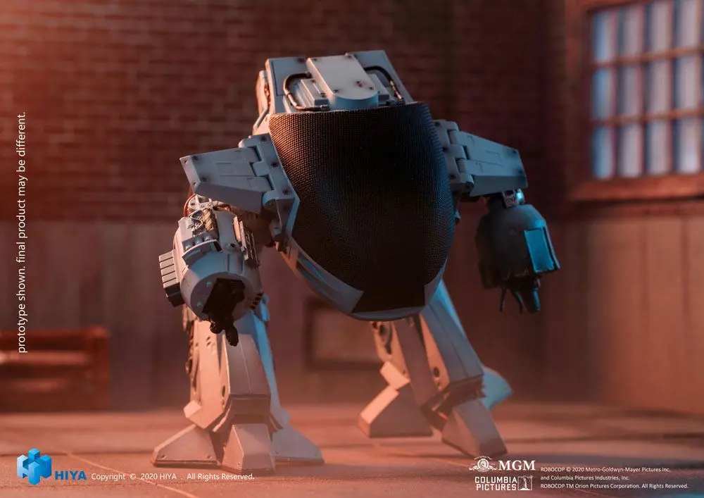 Figurină de acțiune mini rafinată Robocop cu funcție de sunet 1/18 ED209 avariat de luptă 15 cm poza produsului