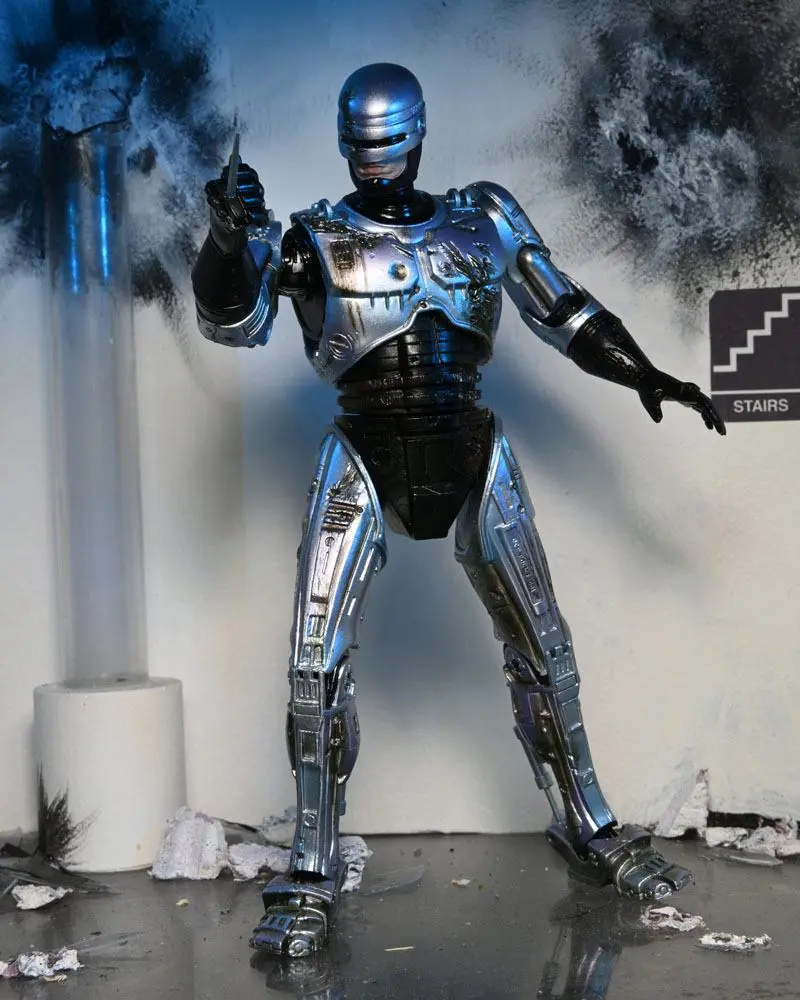 Figurină de acțiune RoboCop Ultimate Battle Damaged RoboCop cu scaun 18 cm poza produsului