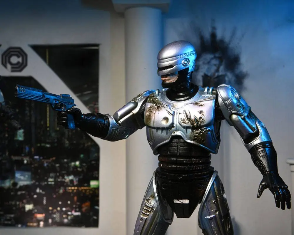 Figurină de acțiune RoboCop Ultimate Battle Damaged RoboCop cu scaun 18 cm poza produsului
