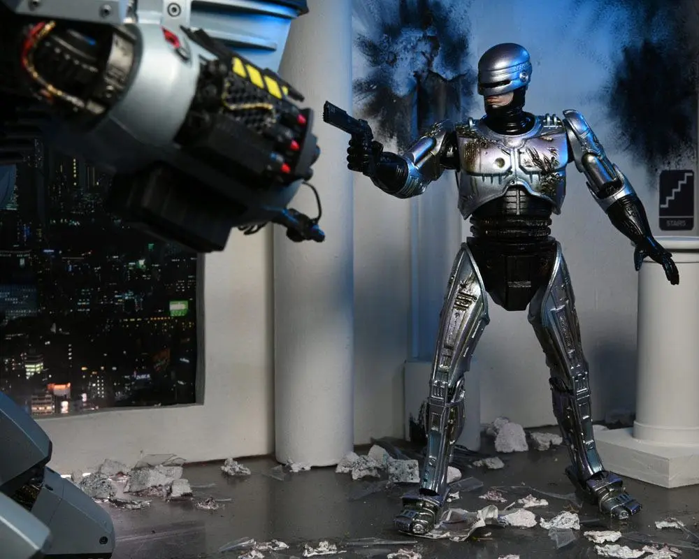 Figurină de acțiune RoboCop Ultimate Battle Damaged RoboCop cu scaun 18 cm poza produsului