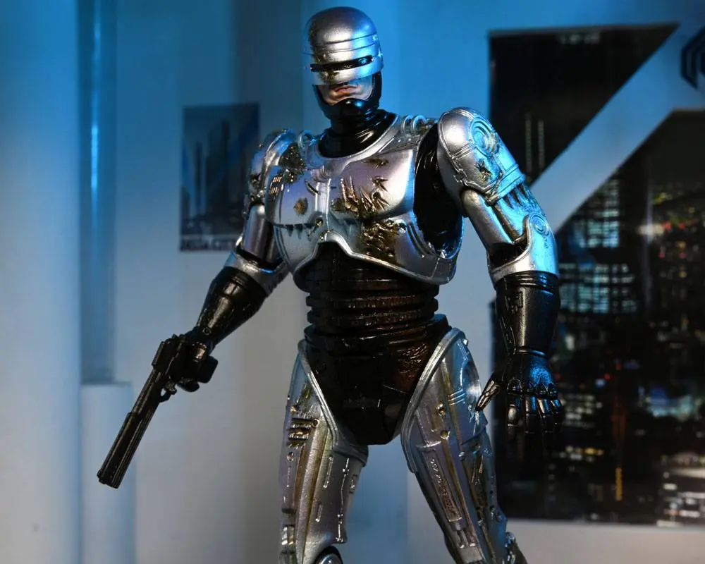 Figurină de acțiune RoboCop Ultimate Battle Damaged RoboCop cu scaun 18 cm poza produsului