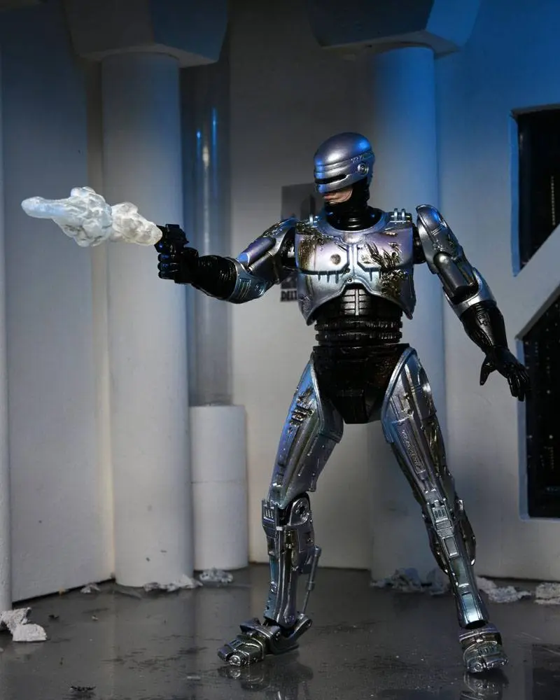 Figurină de acțiune RoboCop Ultimate Battle Damaged RoboCop cu scaun 18 cm poza produsului