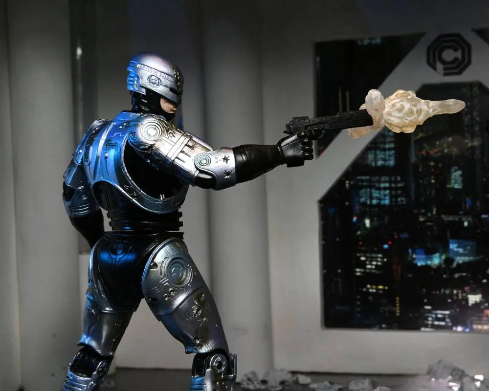 Figurină de acțiune RoboCop Ultimate Battle Damaged RoboCop cu scaun 18 cm poza produsului