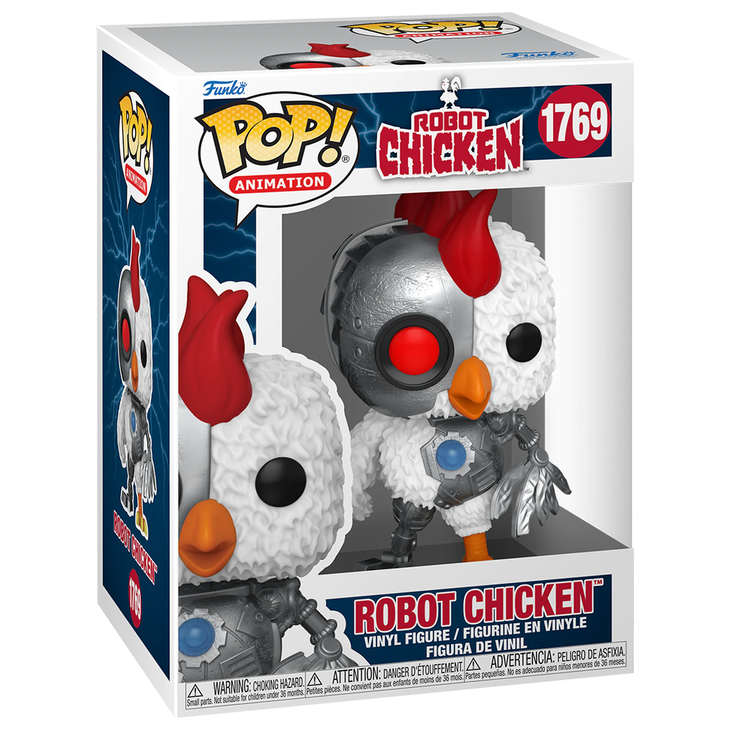 Figurină de vinil Robot Chicken Pop! Animation Pui 9 cm poza produsului