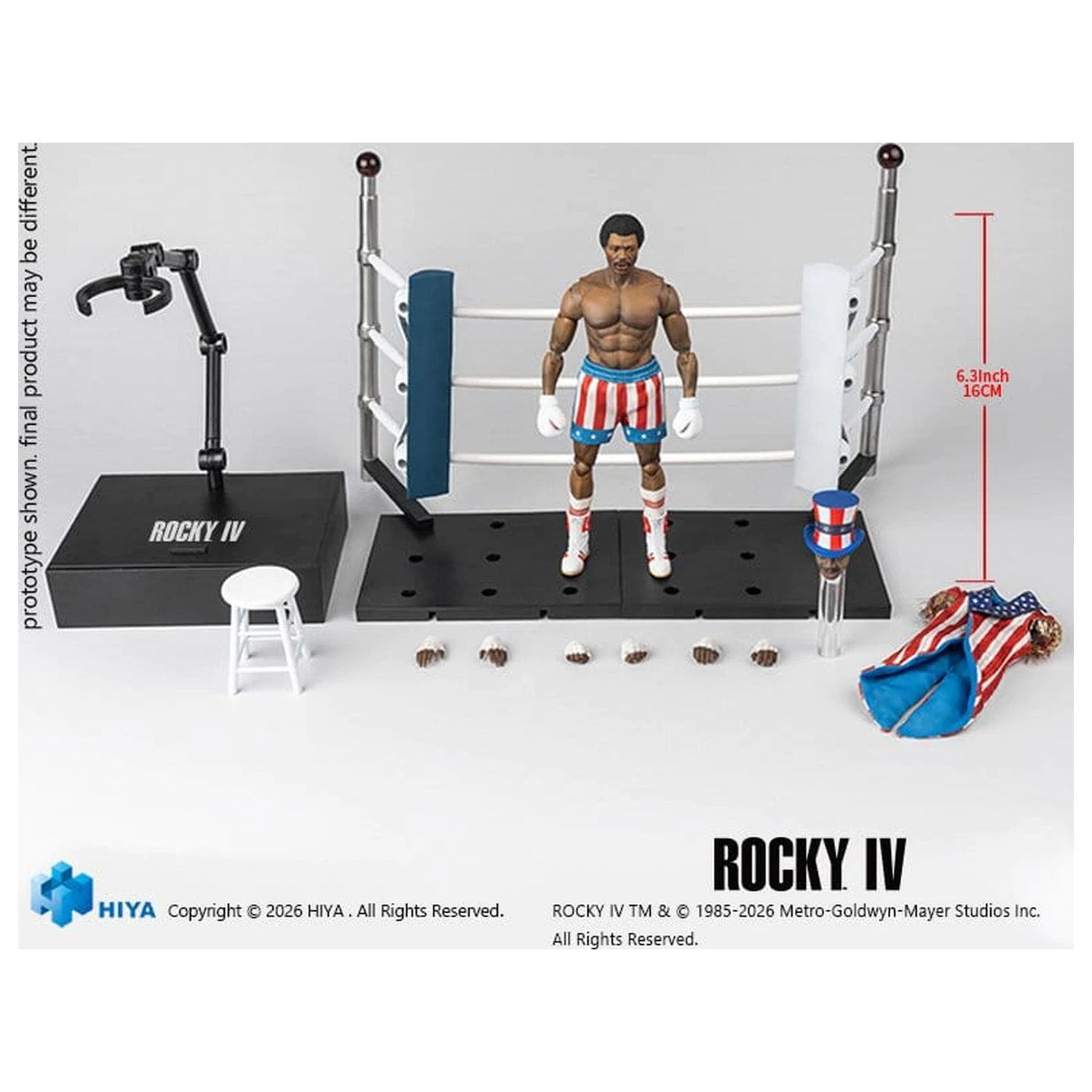 Rocky IV Exquisite Super Series Figurina de actiune 1/12 Apollo 16 cm poza produsului