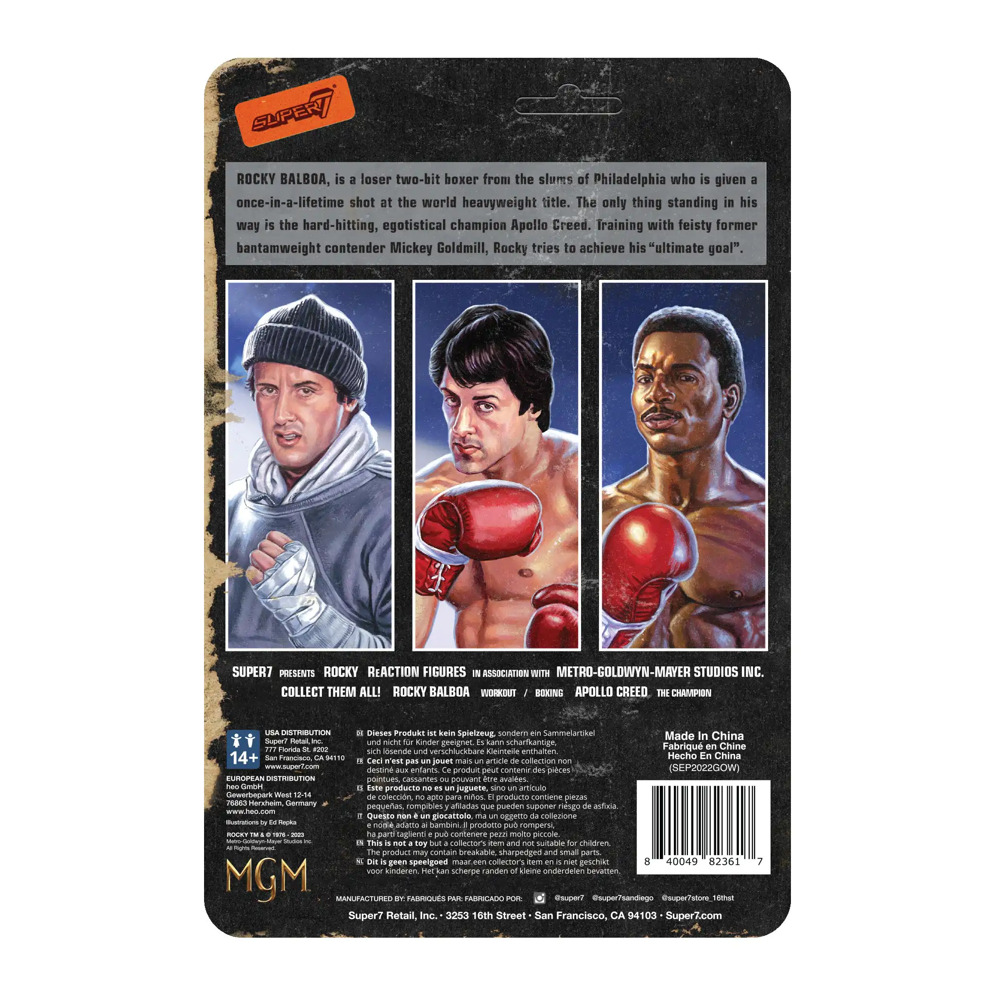 Figurină de acțiune Rocky ReAction Apollo Creed 10 cm poza produsului