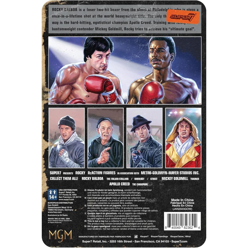 Figurină de acțiune Rocky ReAction Wave 03 Rocky Italian Stalone (Rocky I) 10 cm poza produsului