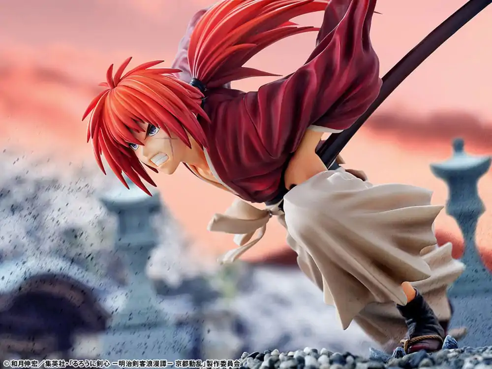 Rurouni Kenshin: Meiji Kenkaku Romantan Kyoto Douran Statuetă PVC 1/6 Kenshin Himura Dragon Flight of Heaven Ver. 26 cm poza produsului