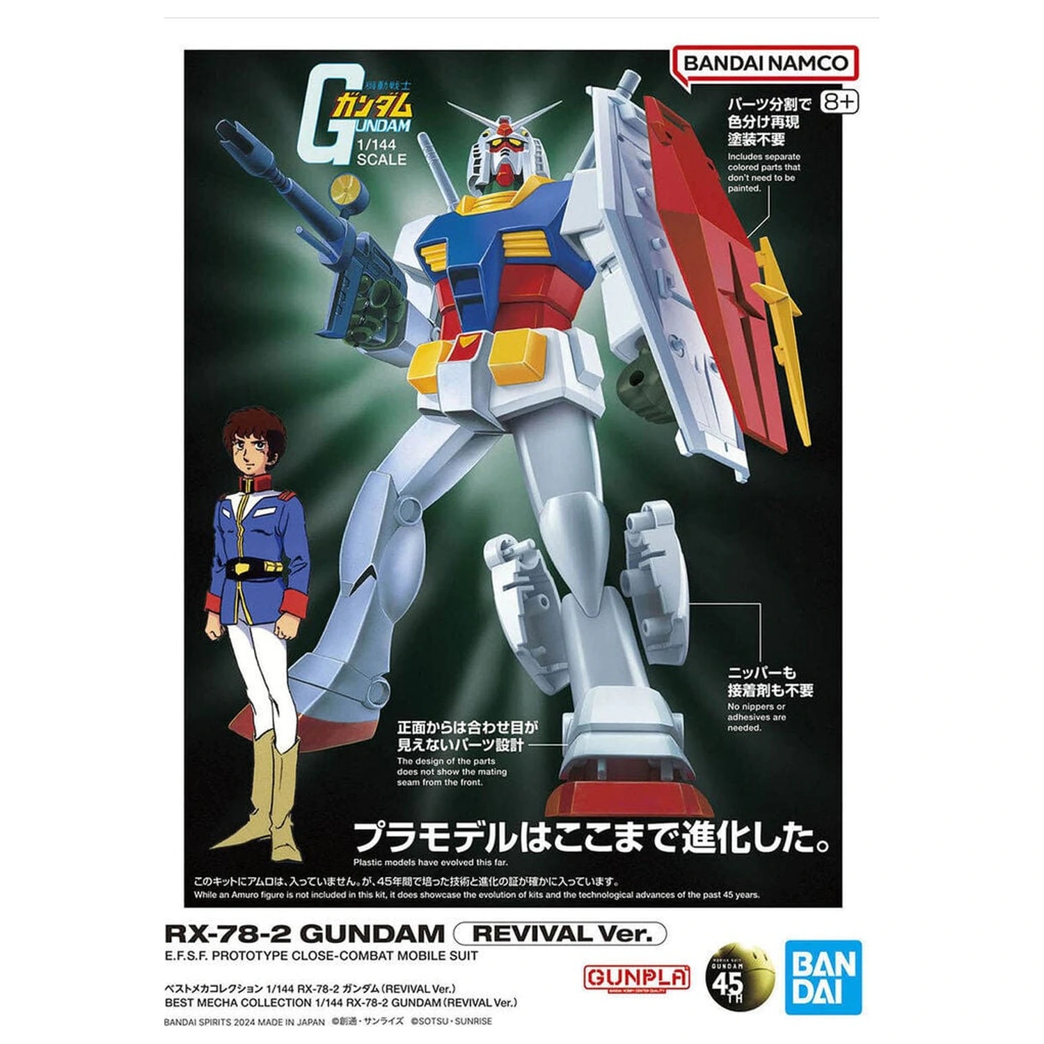 RX-78-2 Gundam Revival Ver. Model kit Best Mecha Collection 1/144 poza produsului