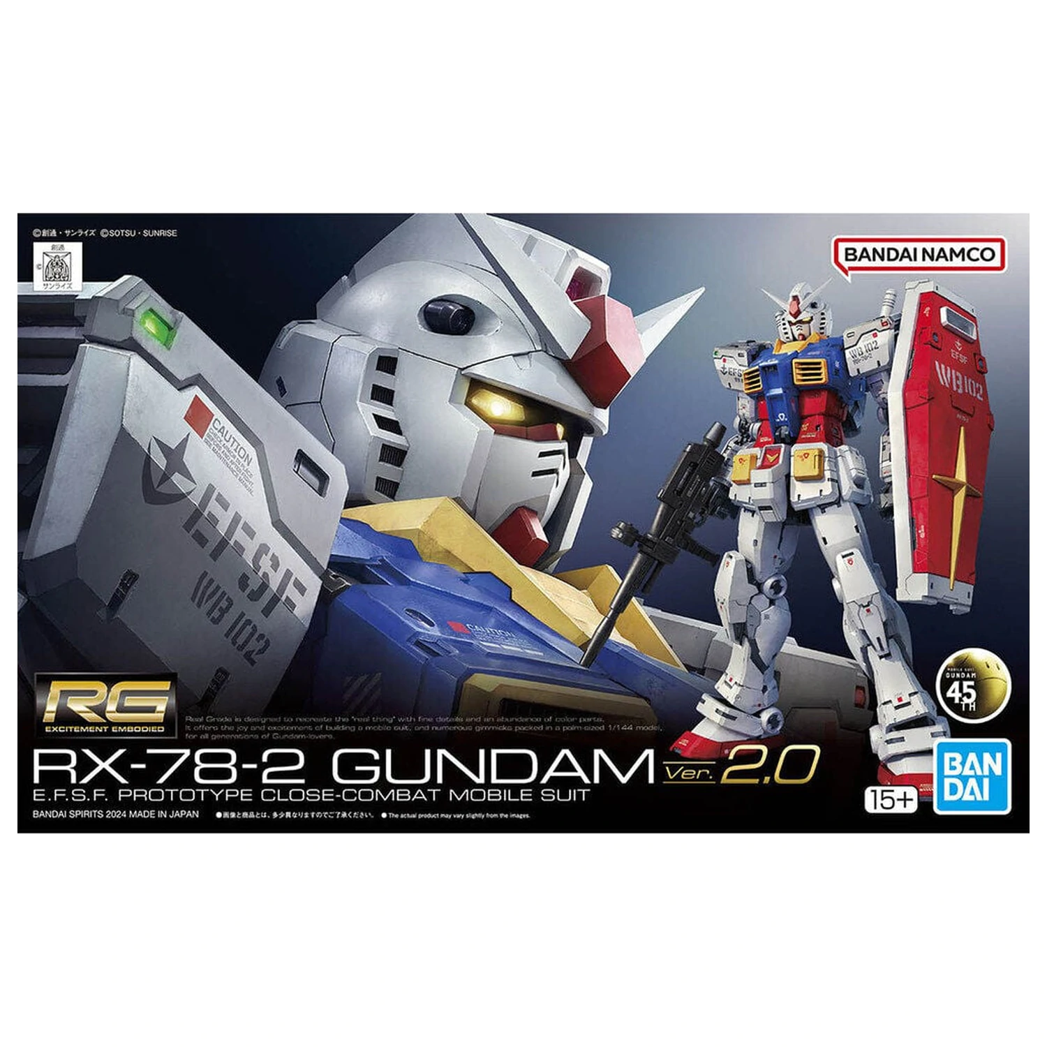 RX-78-2 Gundam Ver. 2.0 Set de model RG 1/144 poza produsului