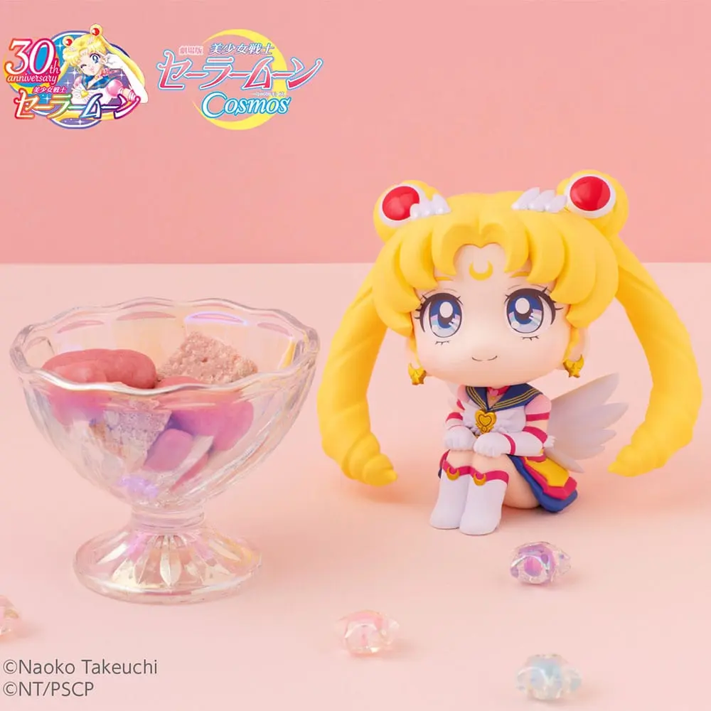 Sailor Moon Cosmos The Movie Look Look Up statui PVC Eternal Sailor Moon & Eternal Sailor Chibi Moon LTD Ver. 11 cm poza produsului