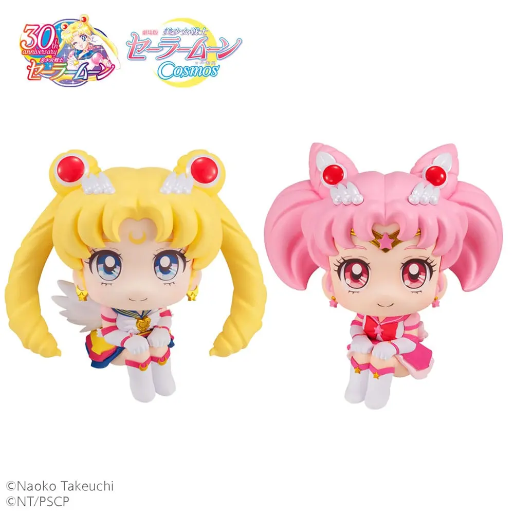 Sailor Moon Cosmos The Movie Look Look Up statui PVC Eternal Sailor Moon & Eternal Sailor Chibi Moon LTD Ver. 11 cm poza produsului