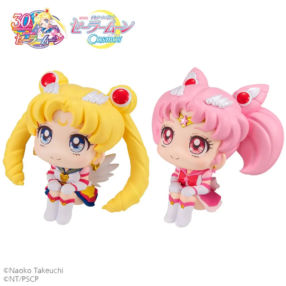 Sailor Moon Cosmos The Movie Look Look Up statui PVC Eternal Sailor Moon & Eternal Sailor Chibi Moon LTD Ver. 11 cm poza produsului