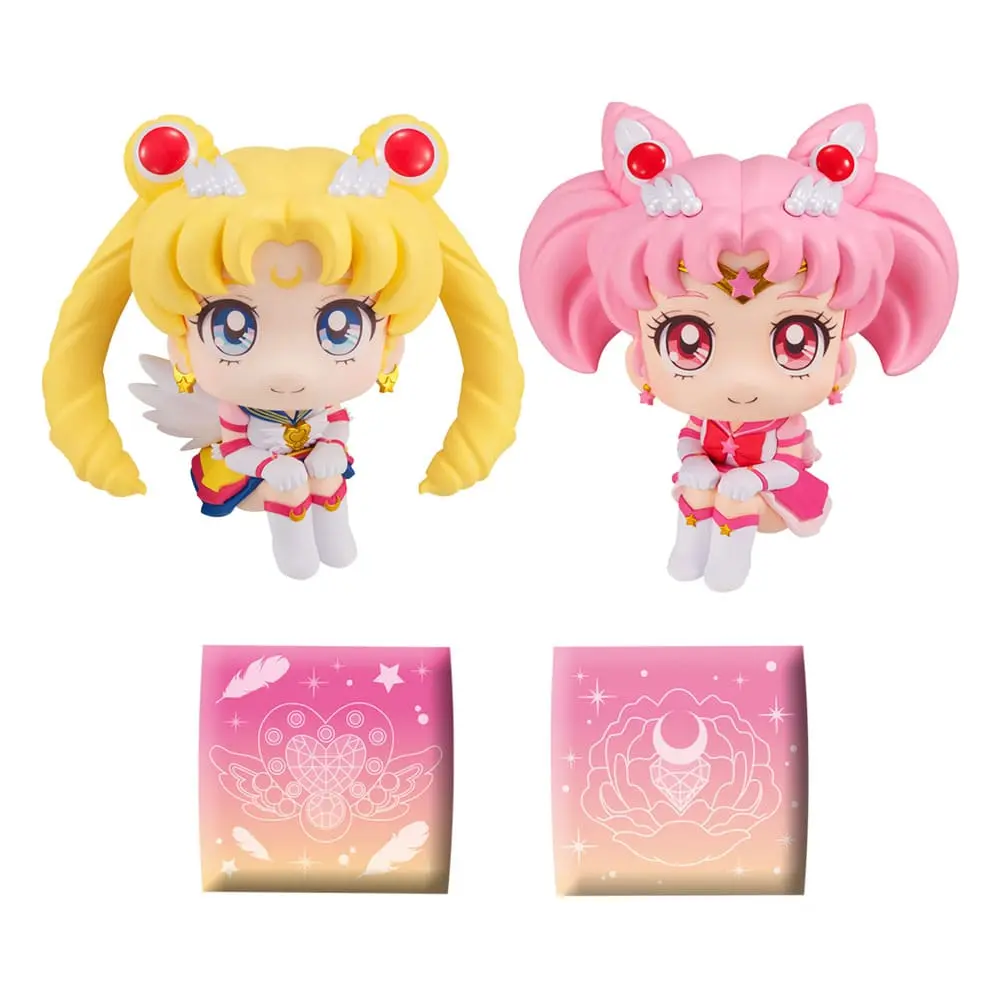 Sailor Moon Cosmos The Movie Look Look Up statui PVC Eternal Sailor Moon & Eternal Sailor Chibi Moon LTD Ver. 11 cm poza produsului