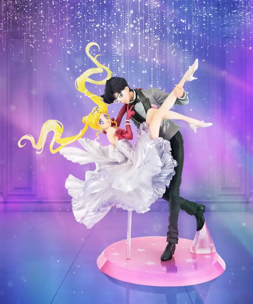 Sailor Moon FiguartsZERO Chouette Statuie PVC Usagi & Tuxedo Mask Moonlight Glow Edition 24 cm poza produsului