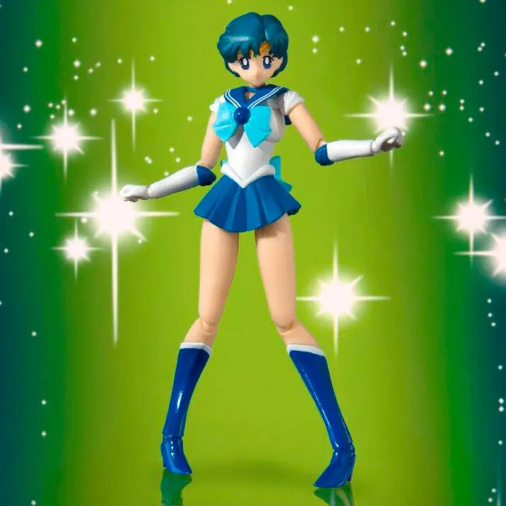 Figurina de actiune Sailor Moon S.H. Figuarts Sailor Mercury Animation Color Edition 14 cm poza produsului