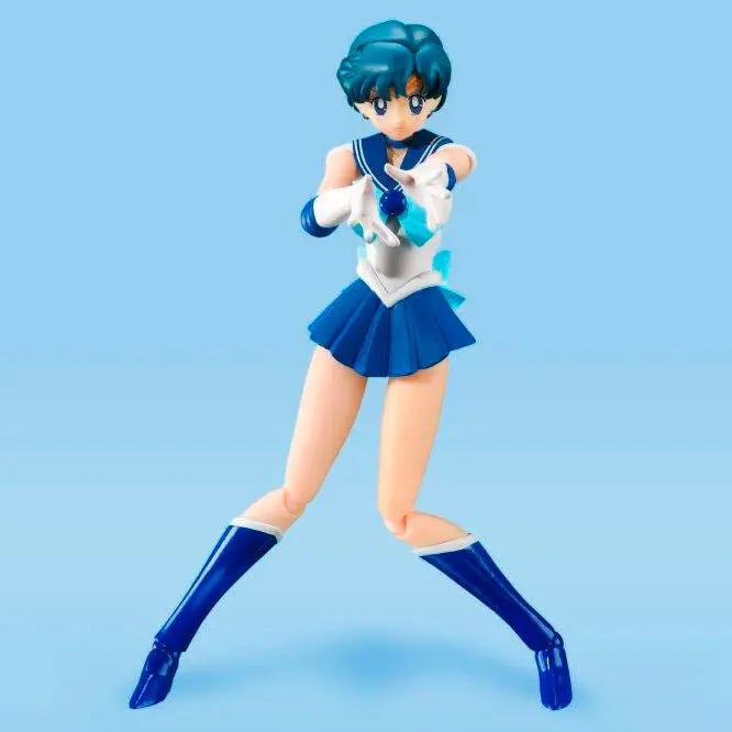 Figurina de actiune Sailor Moon S.H. Figuarts Sailor Mercury Animation Color Edition 14 cm poza produsului
