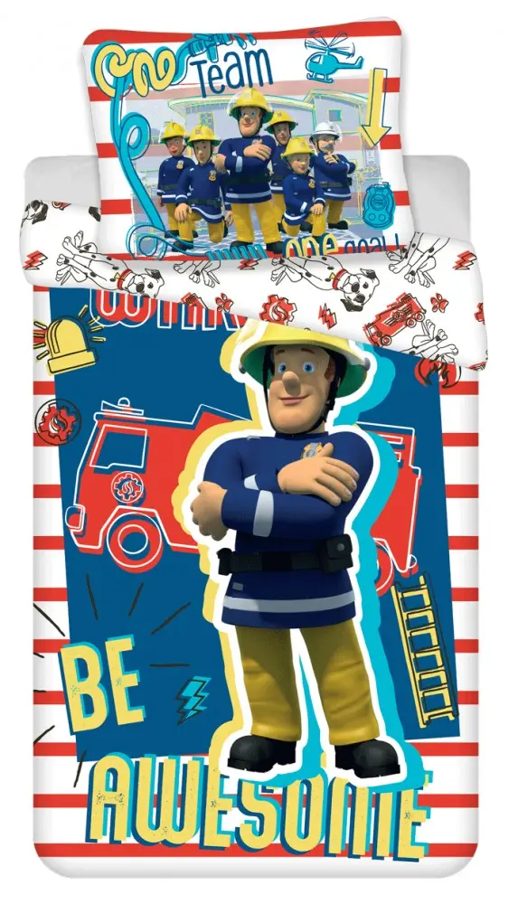 Fireman Sam Husă de plapumă 140x200cm, 70x90cm poza produsului