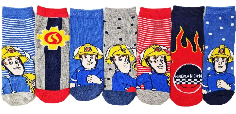 Fireman Sam Ciorapi pentru copii, pachet de 7, mărimea 23/26 poza produsului