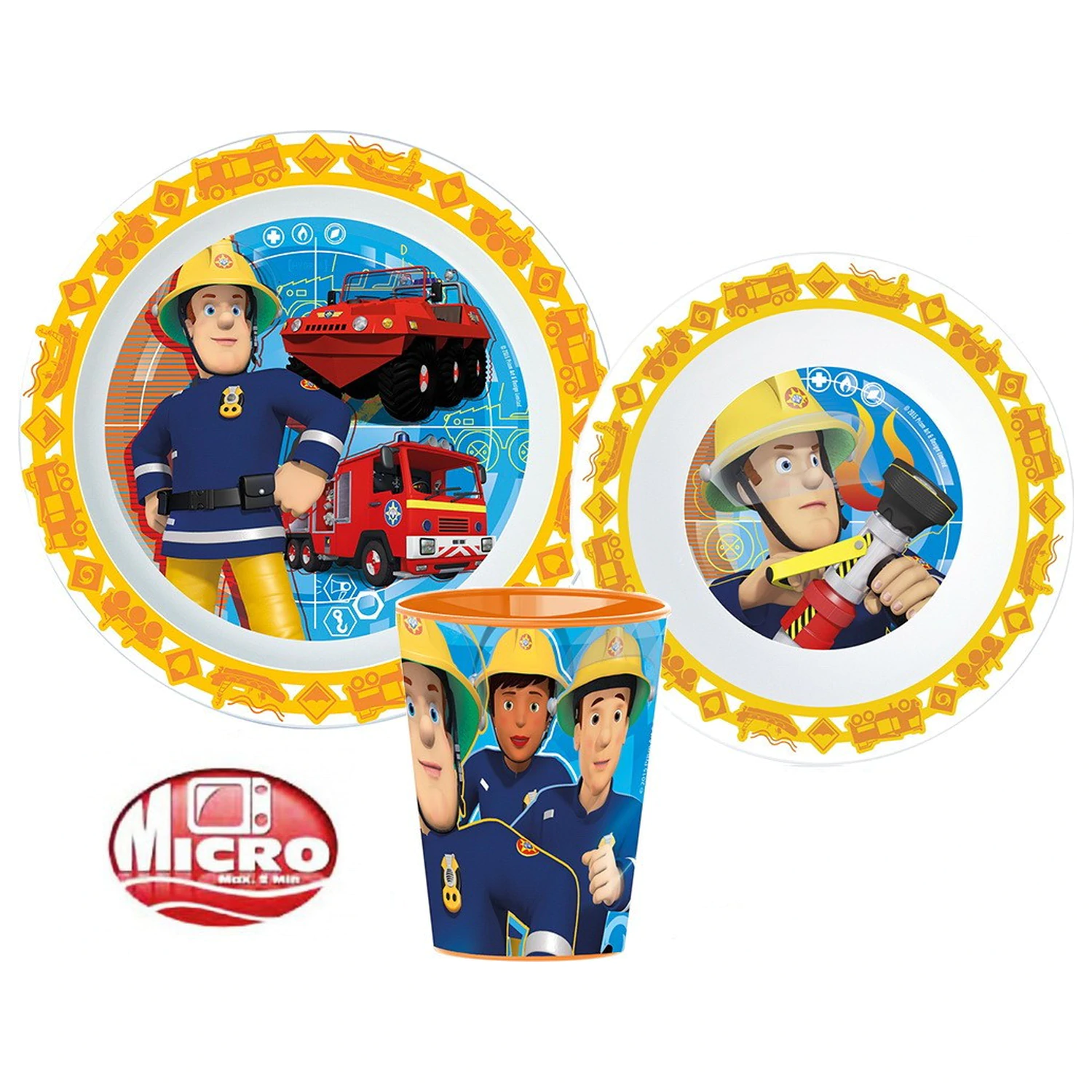 Fireman Sam Rescue Mission set de cină, set din microplastic cu o cană de 260ml poza produsului