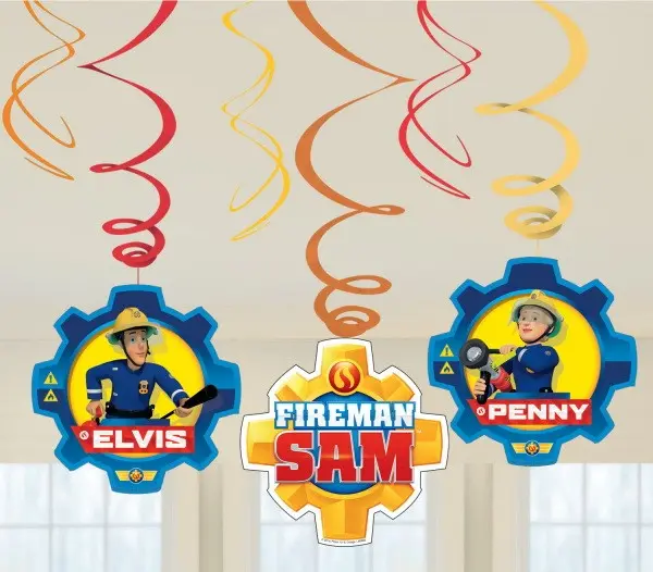 Fireman Sam Set de 6 decorațiuni cu panglică poza produsului