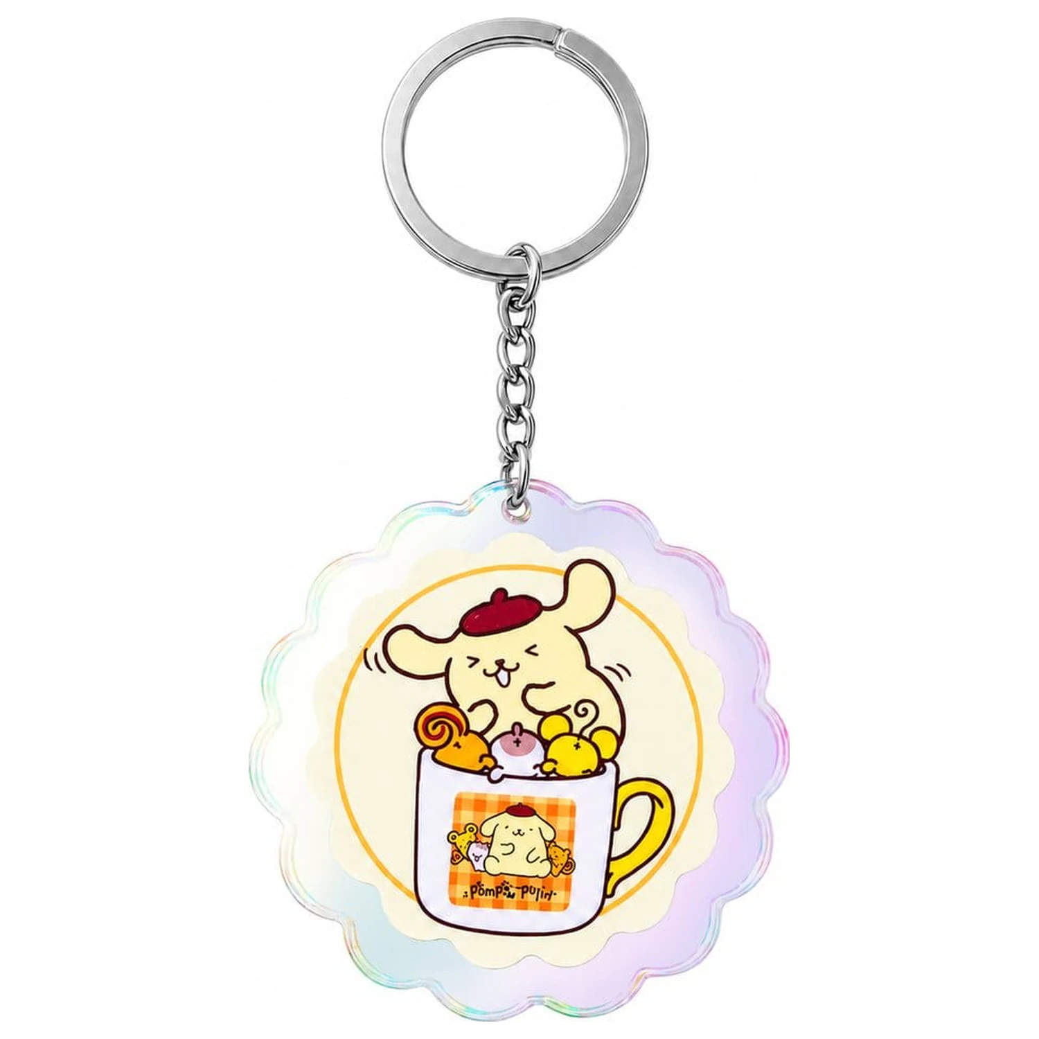 Sanrio Acrylic Breloc Pompompurin 30th Anniversary Squishy Cute Purin 01 poza produsului