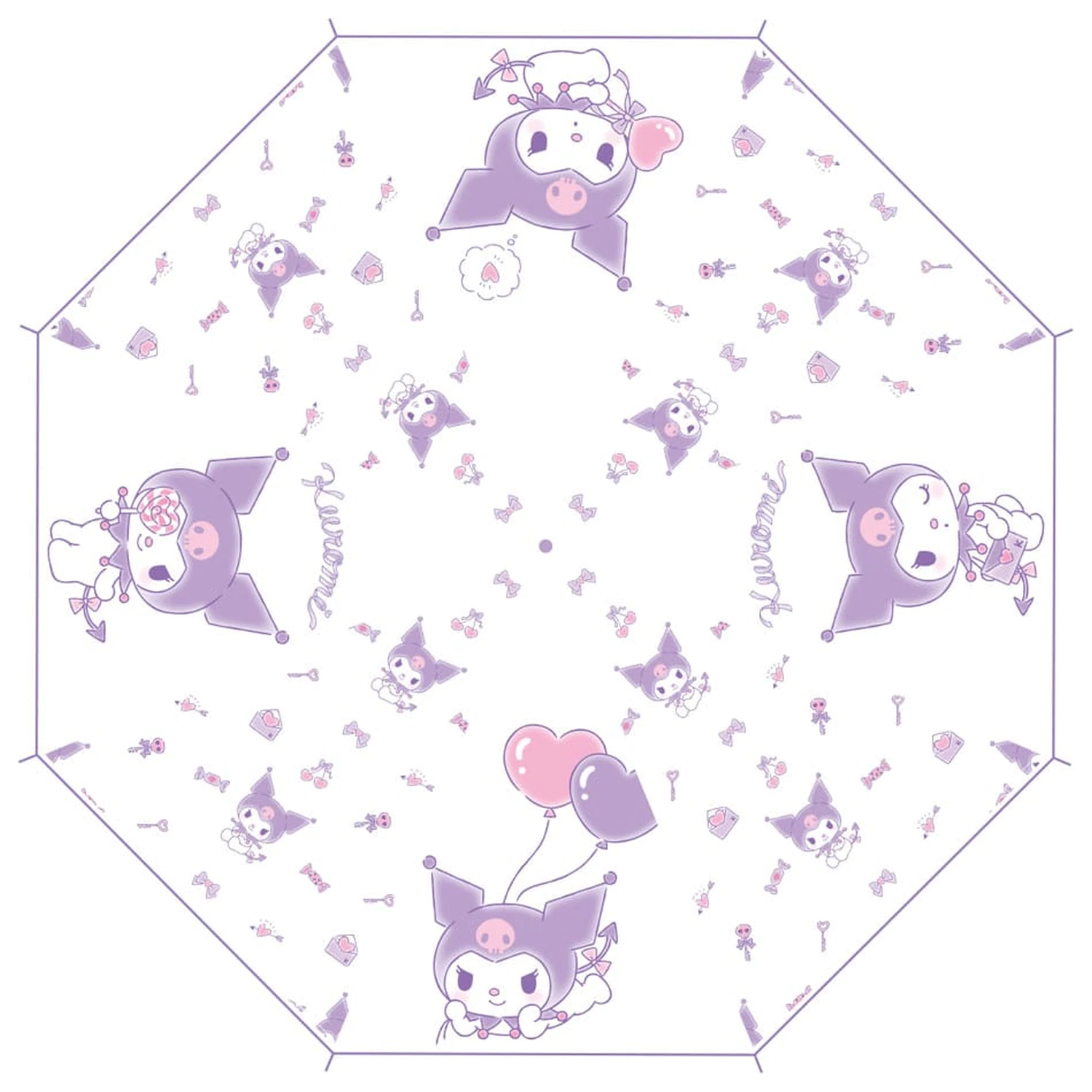 Sanrio Cane Umbrela Kuromi Kawaii Transparenta poza produsului