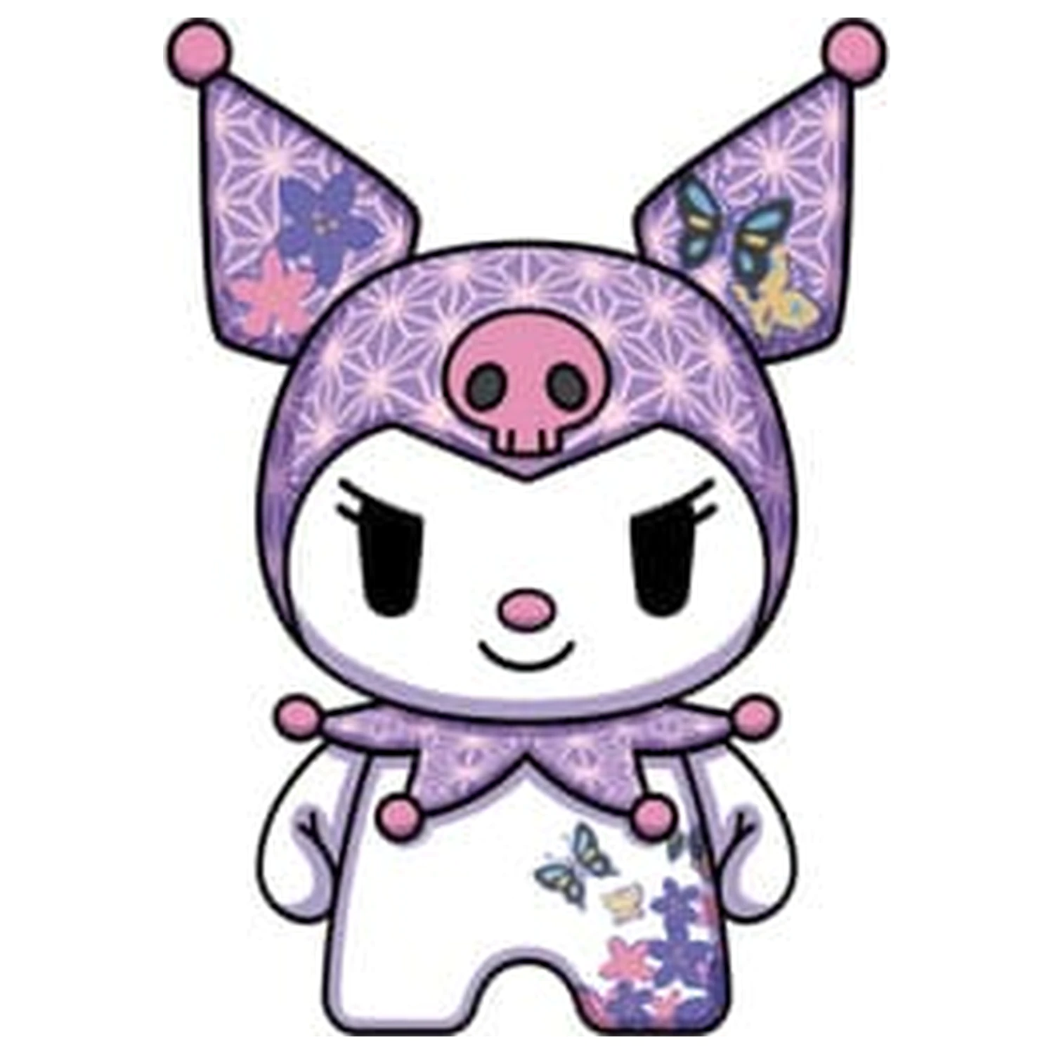 Sanrio DZNR Figurina Plus Kuromi Asanoha Editia 18 cm poza produsului