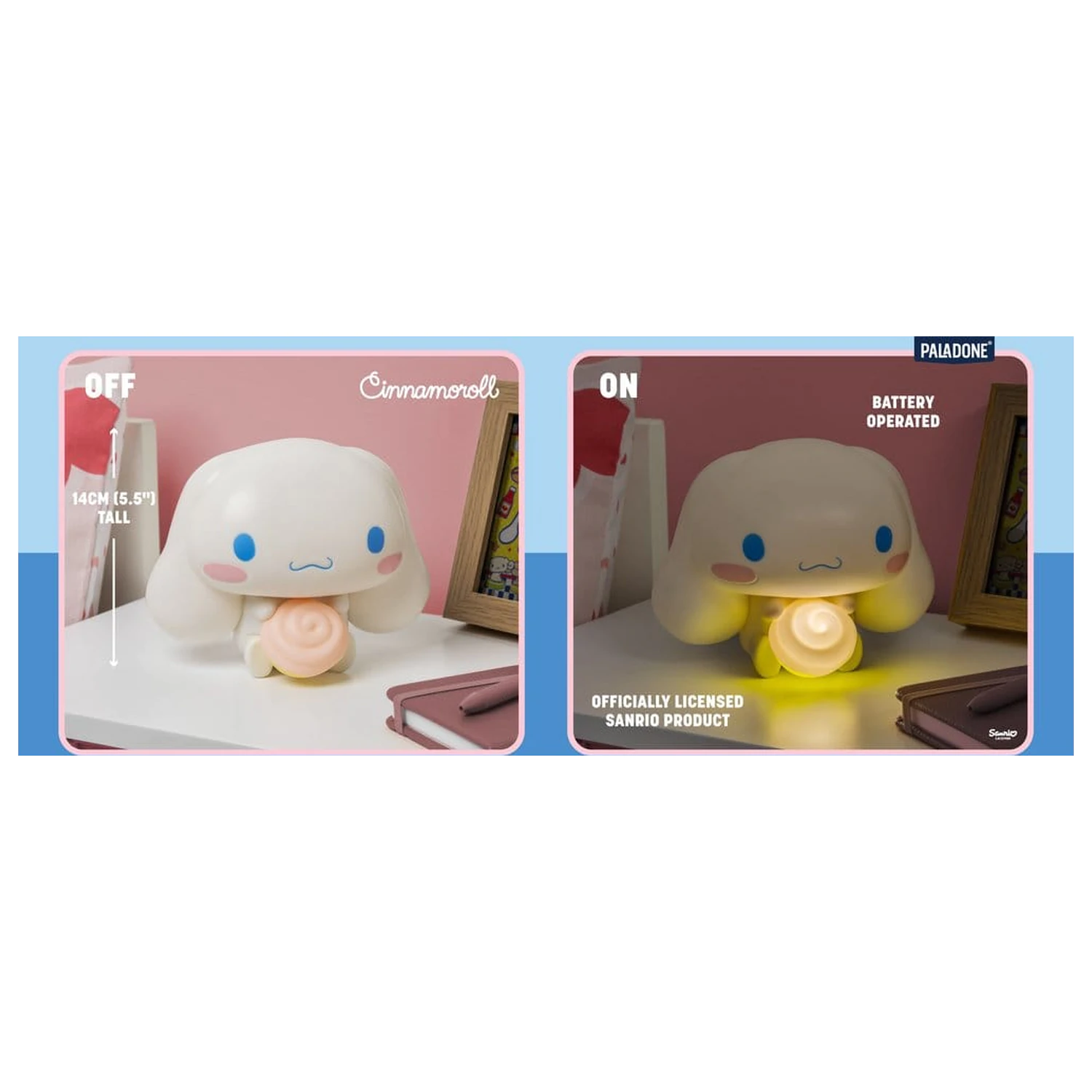 Sanrio GloBuddies Light Cinnamoroll 14 cm poza produsului