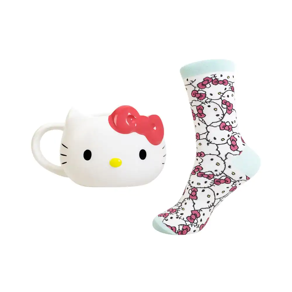 Sanrio 3D Cana si Set Ciorapi Hello Kitty poza produsului