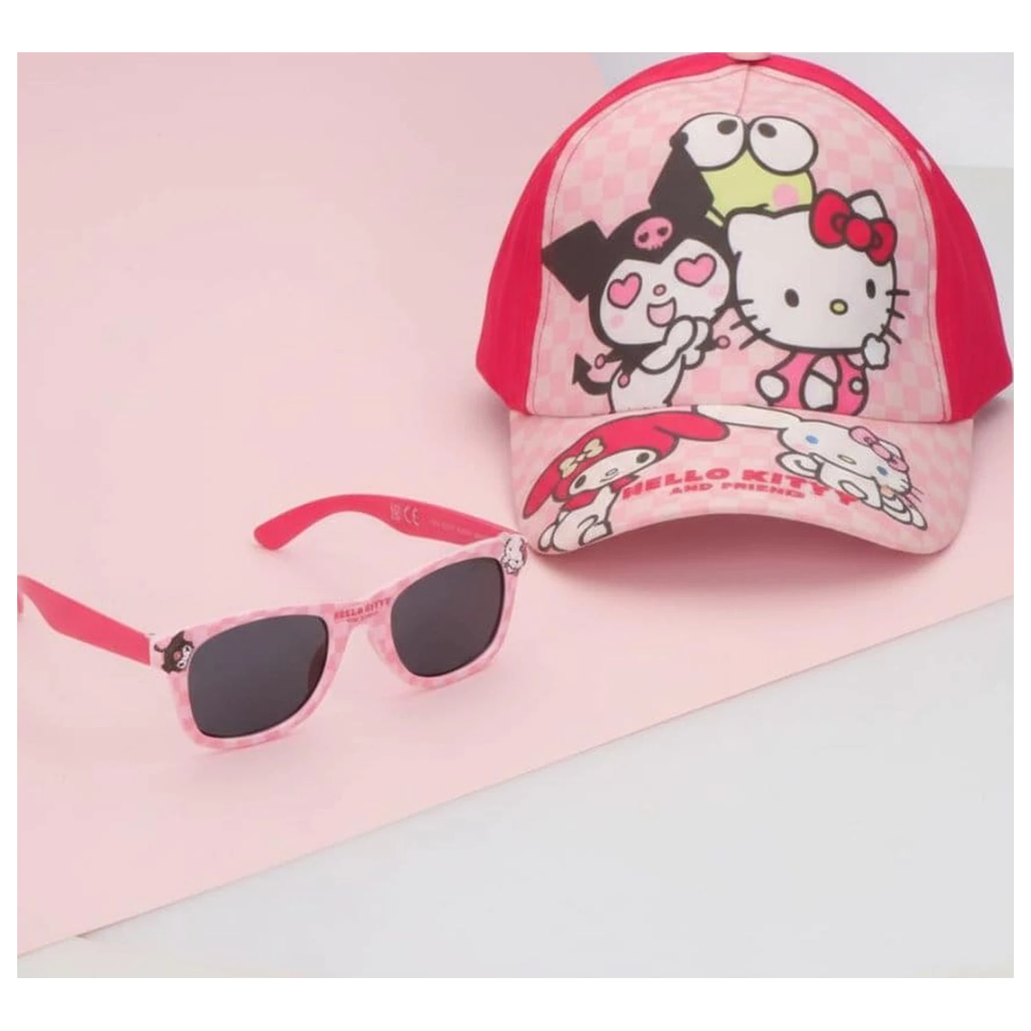 Sanrio Set de sapca si ochelari de soare Hello Kitty B 53 cm poza produsului