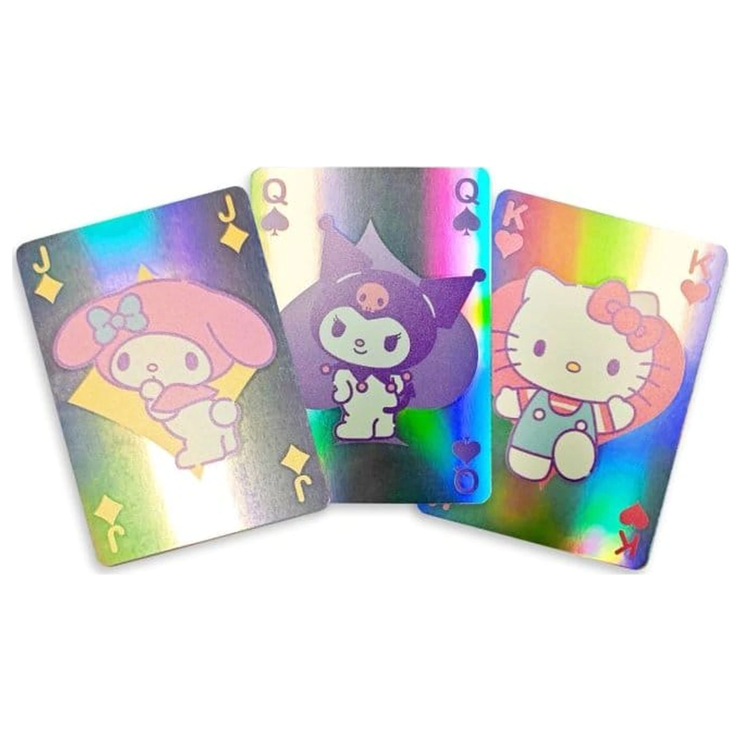 Sanrio Playing Cards Hello Kitty & Friends Cupcake French-suited Deck Holographic poza produsului