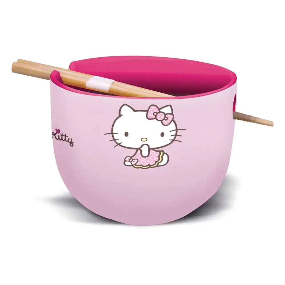 Bol pentru ramen Sanrio cu bețișoare Hello Kitty Japan poza produsului