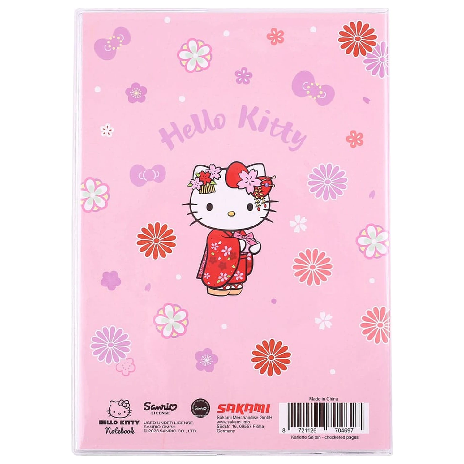 Sanrio Notebook Hello Kitty Kimono Holographic Checkered poza produsului