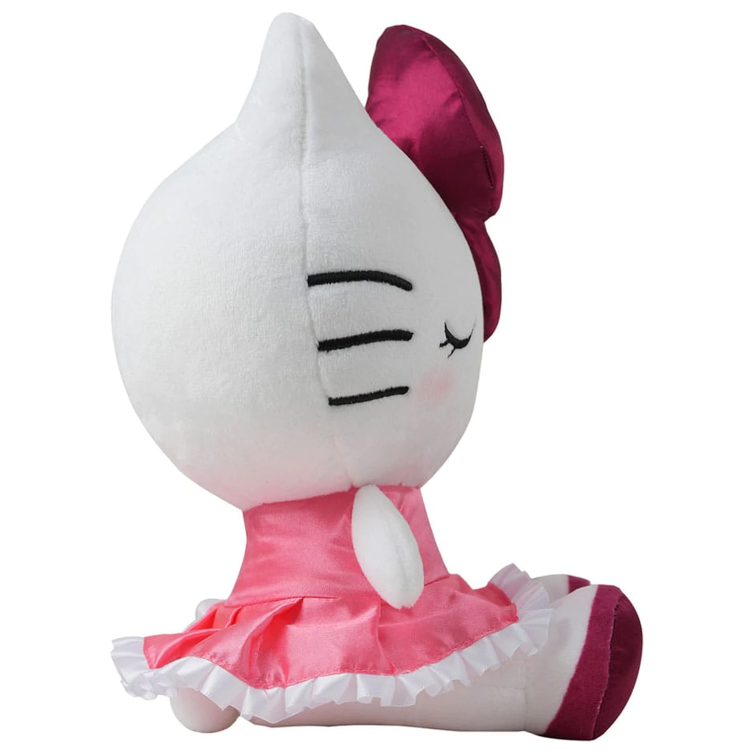 Figurina de plus Sanrio Hello Kitty Rochie catifea rosie 35 cm poza produsului
