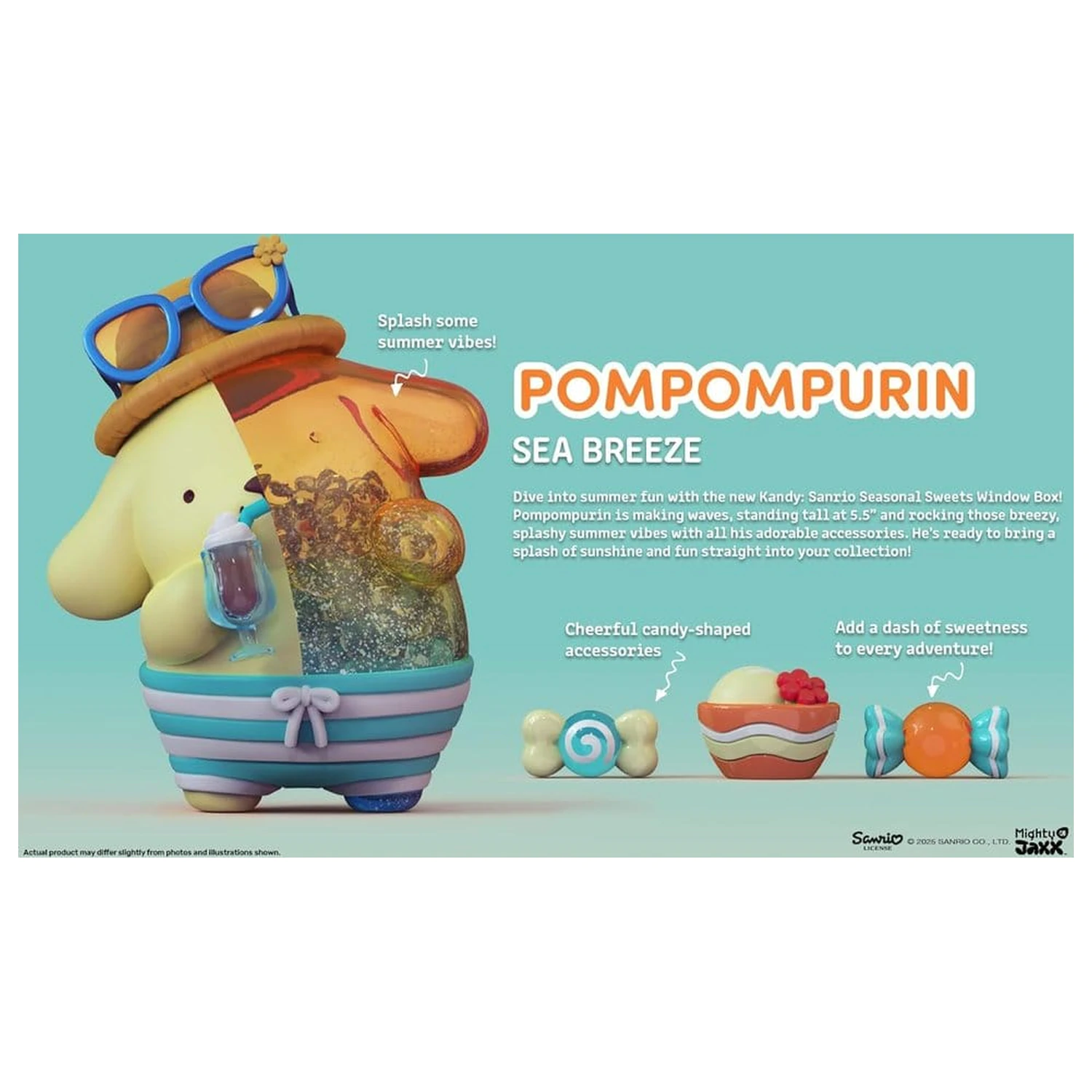 Sanrio Kandy Pompompurin Sea Breeze Series 15 cm poza produsului