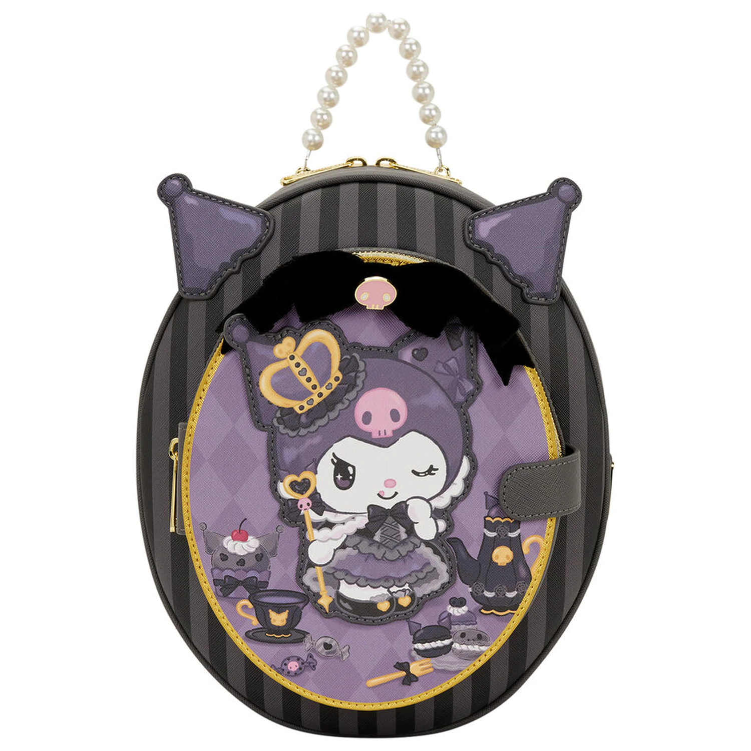 Loungefly Hello Kitty Kuromi 20th Anniversary rucsac 28 cm poza produsului