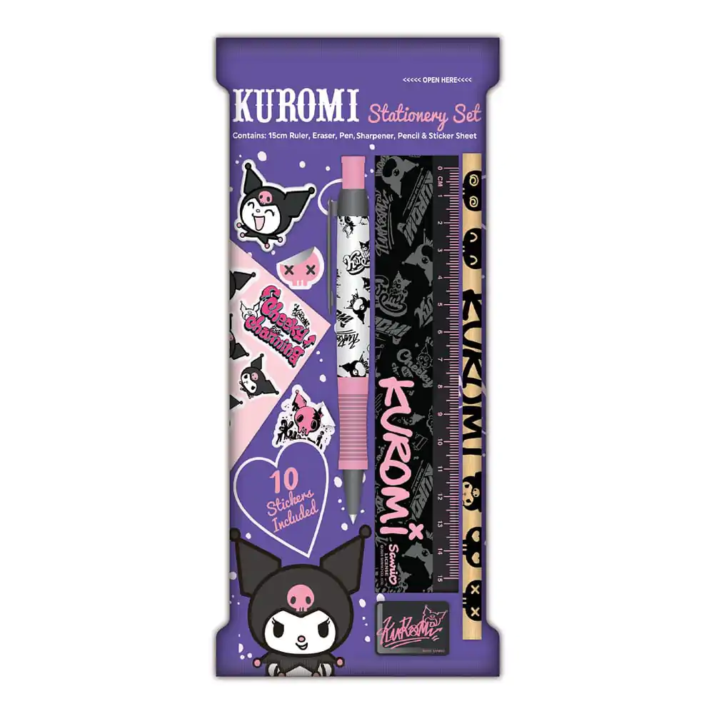 Sanrio Set de papetarie cu 6 piese Kuromi poza produsului