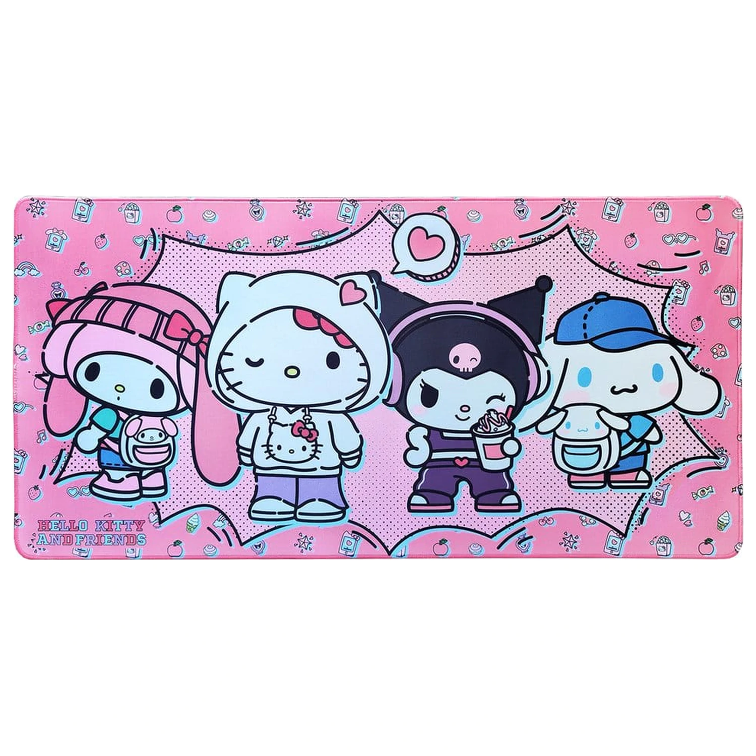 Sanrio Pink Black Party Series XXL Mousepad Hello Kitty & Friends Pop poza produsului