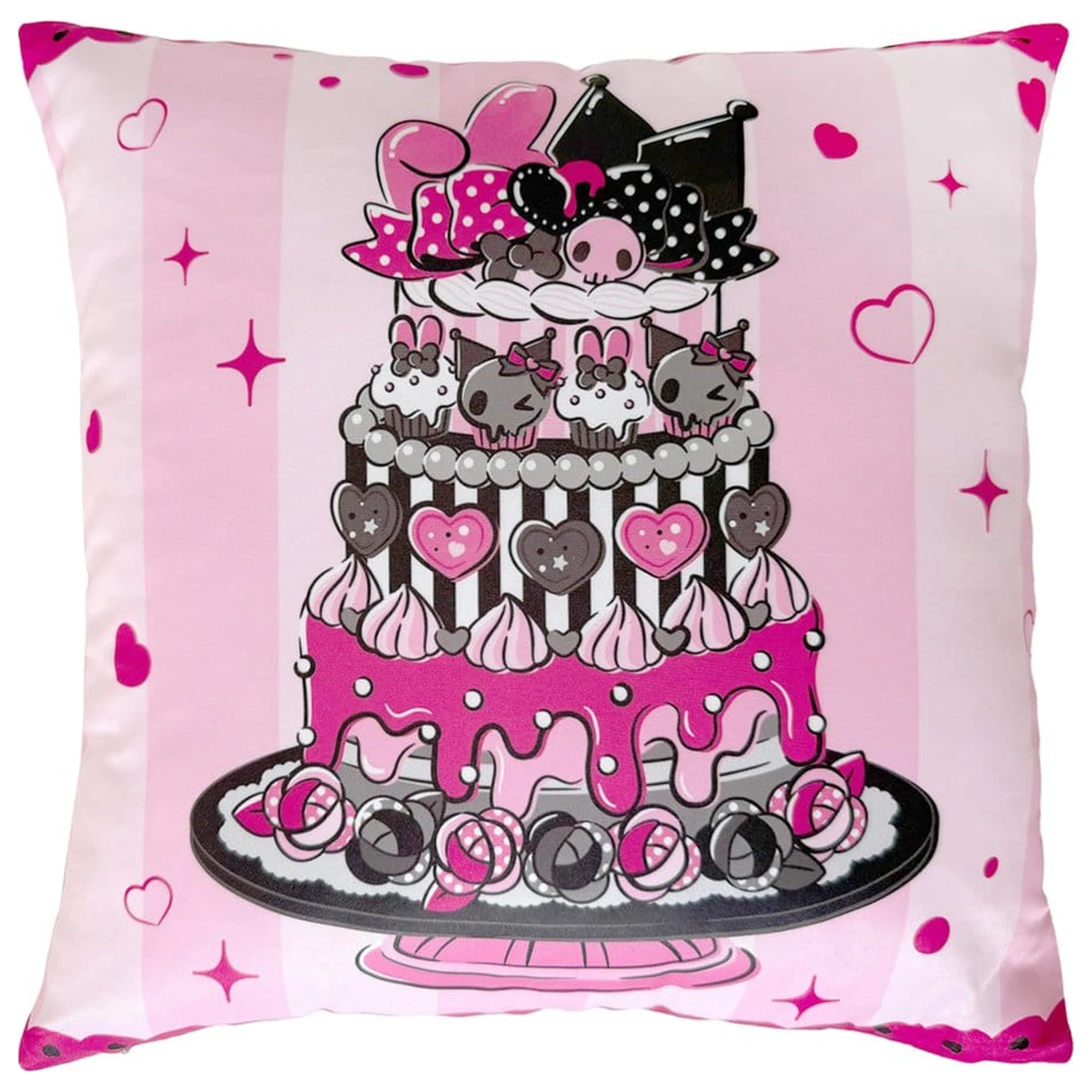 Sanrio Pink Black Party Series Perna Kuromi & My Melody 35 x 35 cm poza produsului