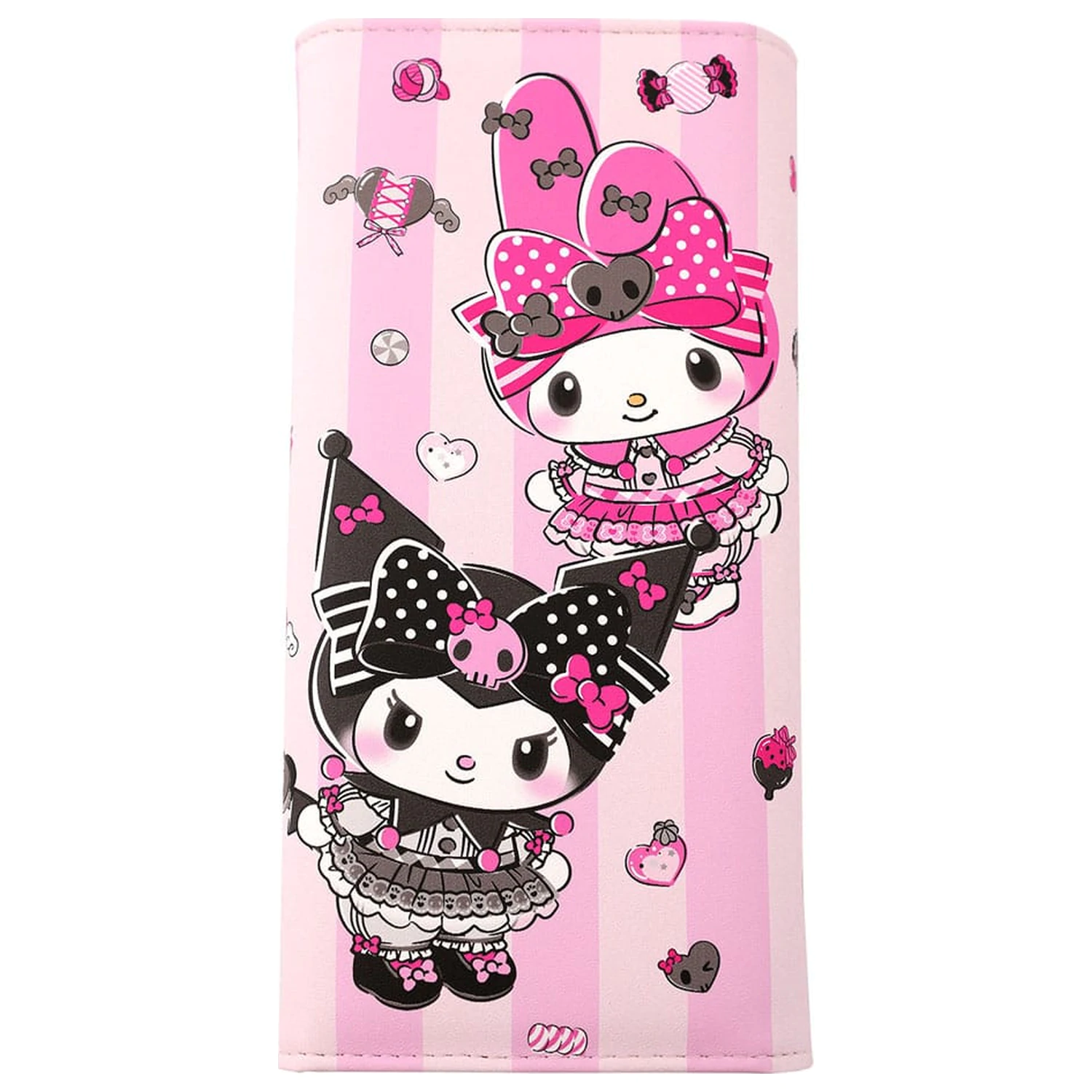 Sanrio Pink Black Party Series Portofel pentru monede Kuromi & My Melody poza produsului