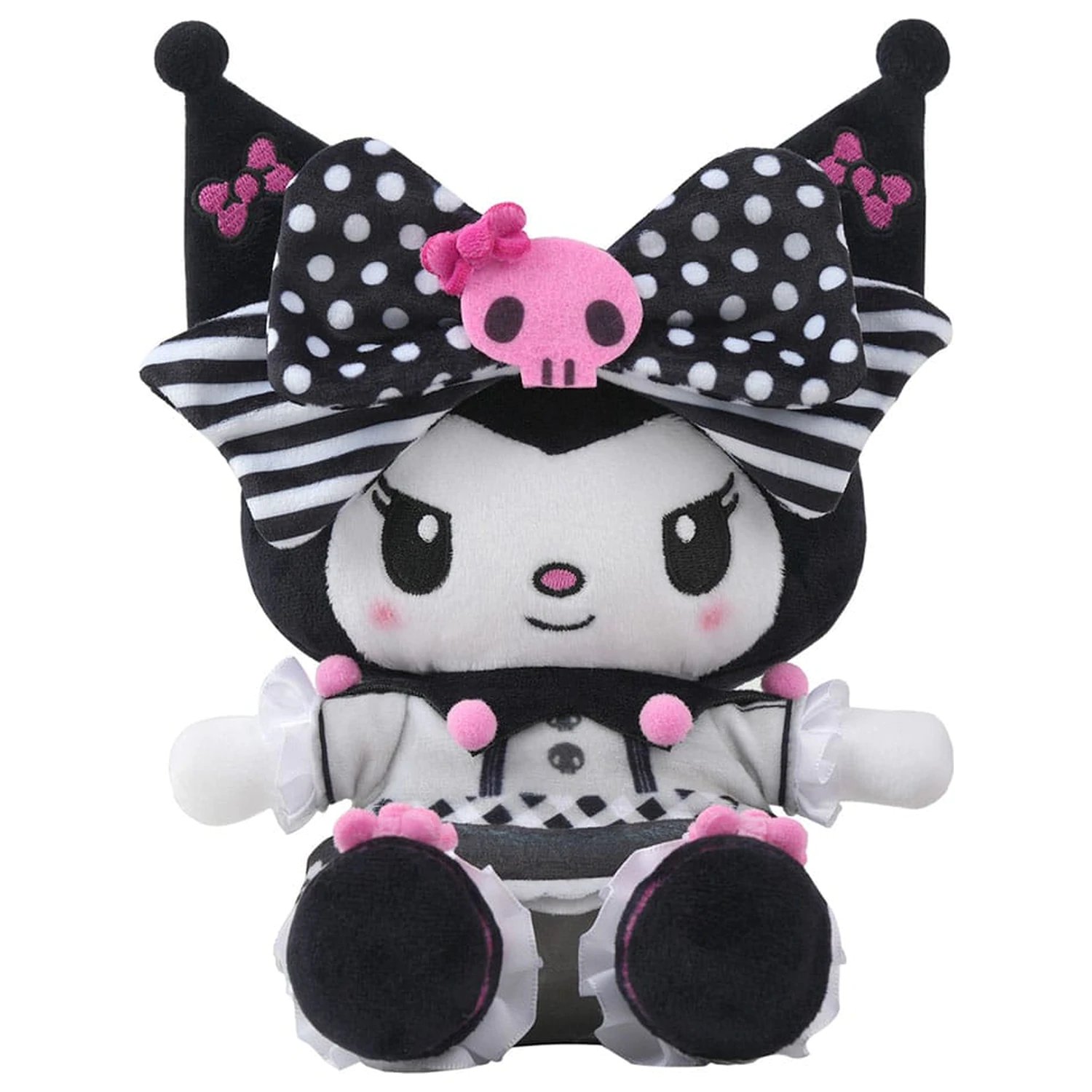 Sanrio Pink Black Party Series Jucarie de plus Kuromi 22 cm poza produsului