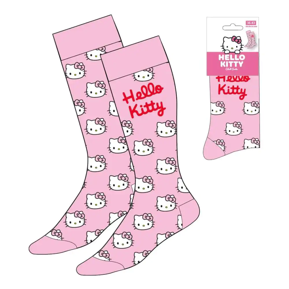 Sanrio șosete Hello Kitty Face Pink 36-43 poza produsului