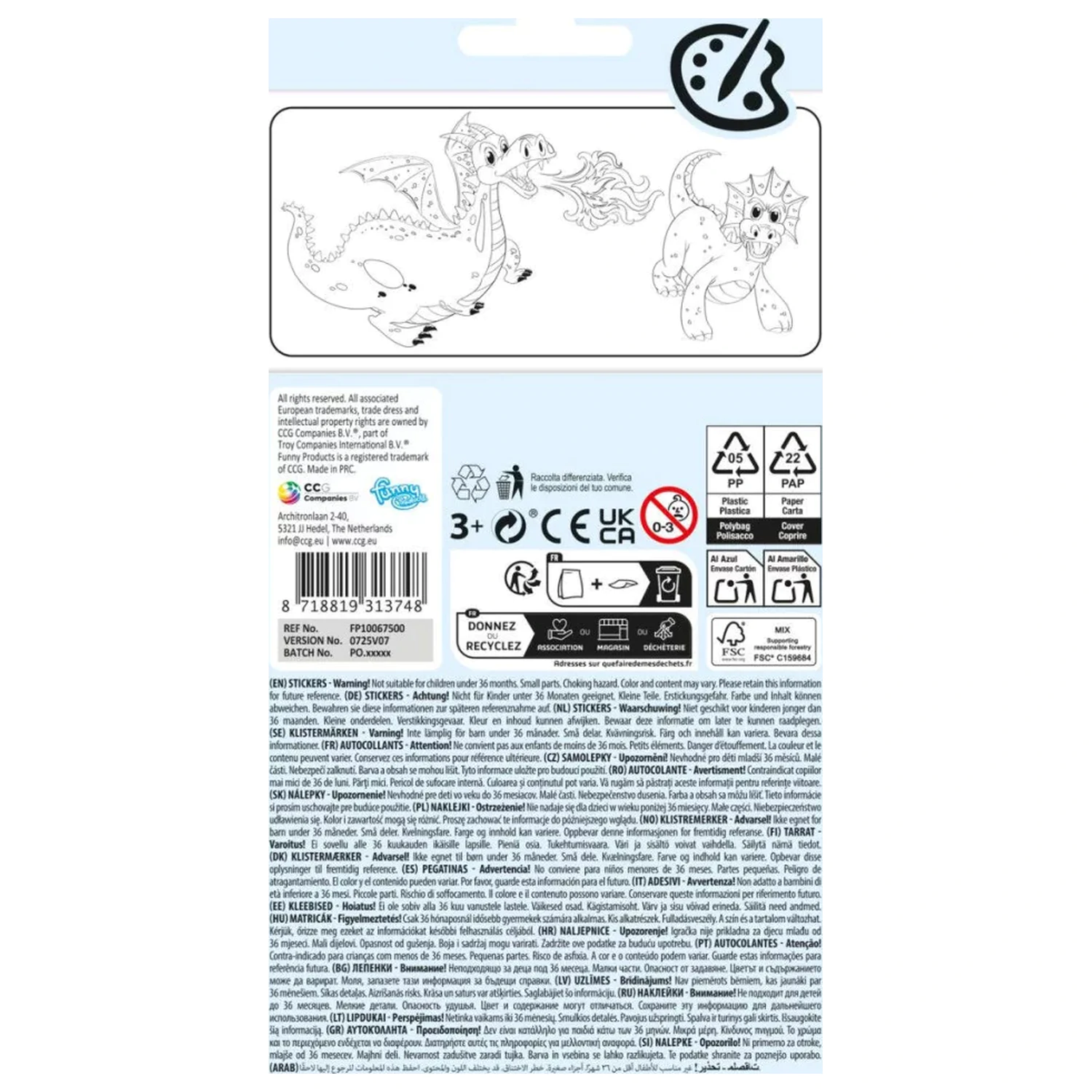 Dragon Funny sticker poza produsului